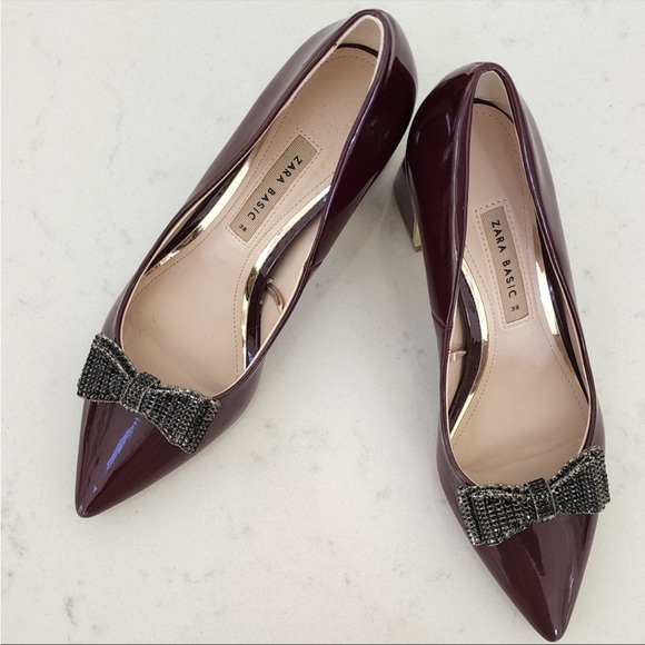 Zara burgundy shoes size 38 - Picture 3 of 7